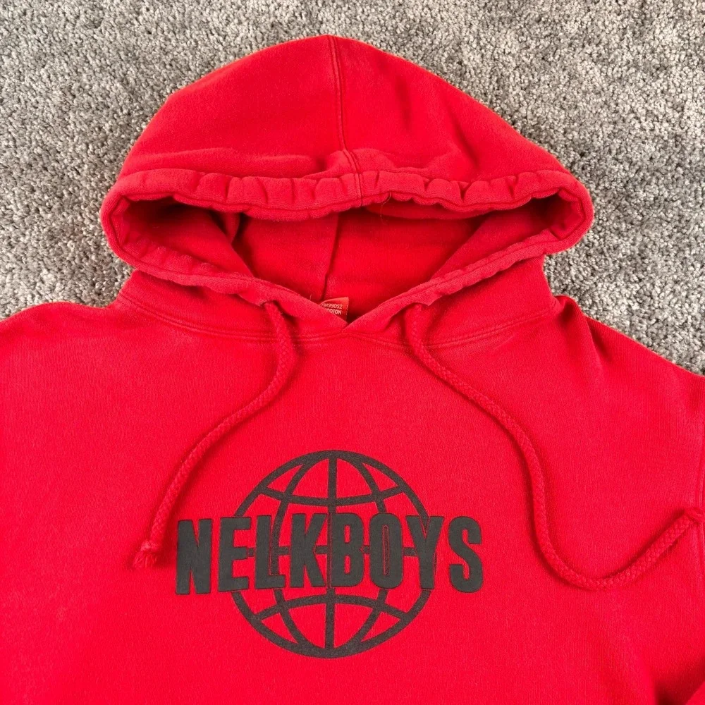 Full Send‎ Nelk Boys Hoodie Mens Small Red Pullover Sweatshirt Pocket